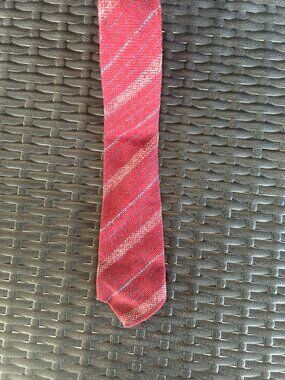 Vintage Millars Connemara Tweeds Wool Blend Burgundy Striped Necktie Irish Made